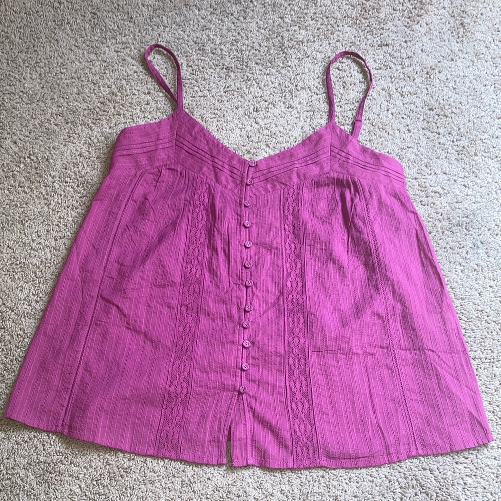 Sundance Magenta Button-Front Camisole